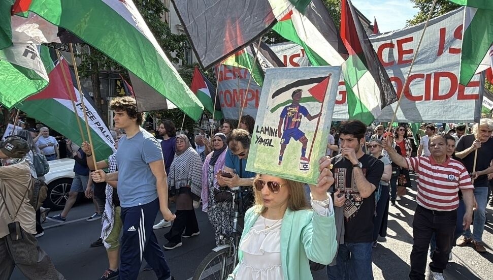 Berlin’de Filistin’e destek gösterisi düzenlendi