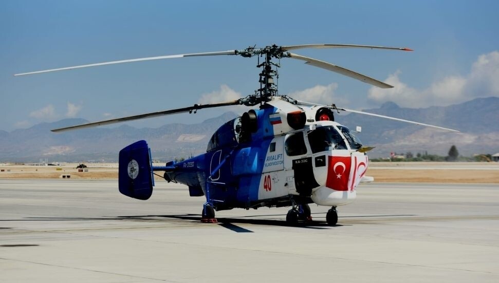 Turkey Delivers Firefighting Helicopter to TRNC