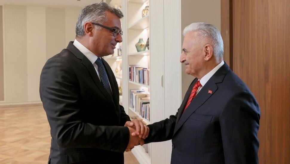 Tufan Erhürman, Binali Yıldırım'ı kabul etti: TDT Aksakallar Konseyi çalışmaları görüşüldü