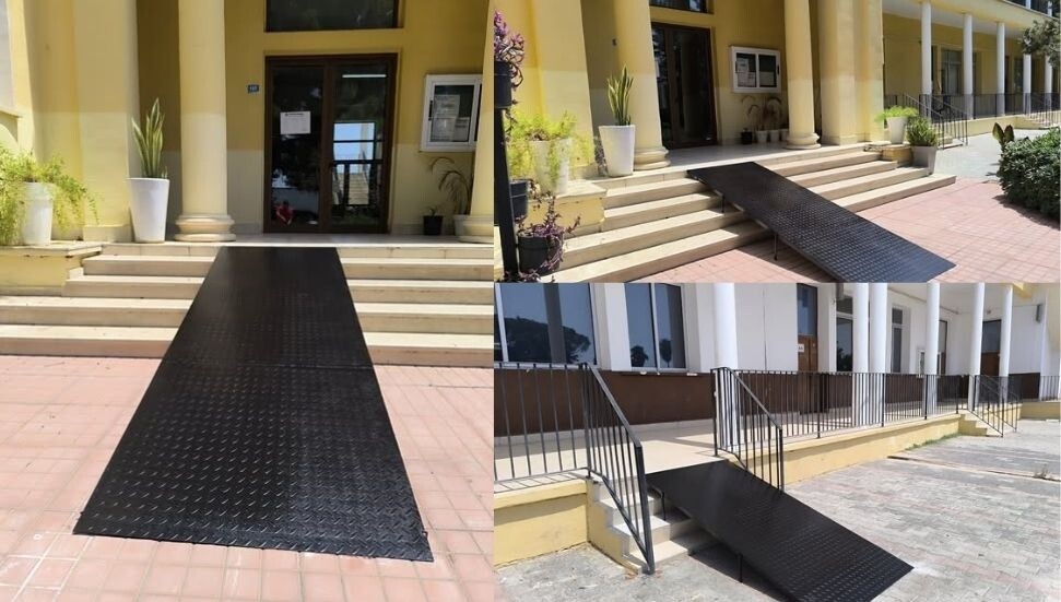 Eğitime erişimde örnek adım: Şehit Turgut Ortaokulu'na engelli rampaları yapıldı