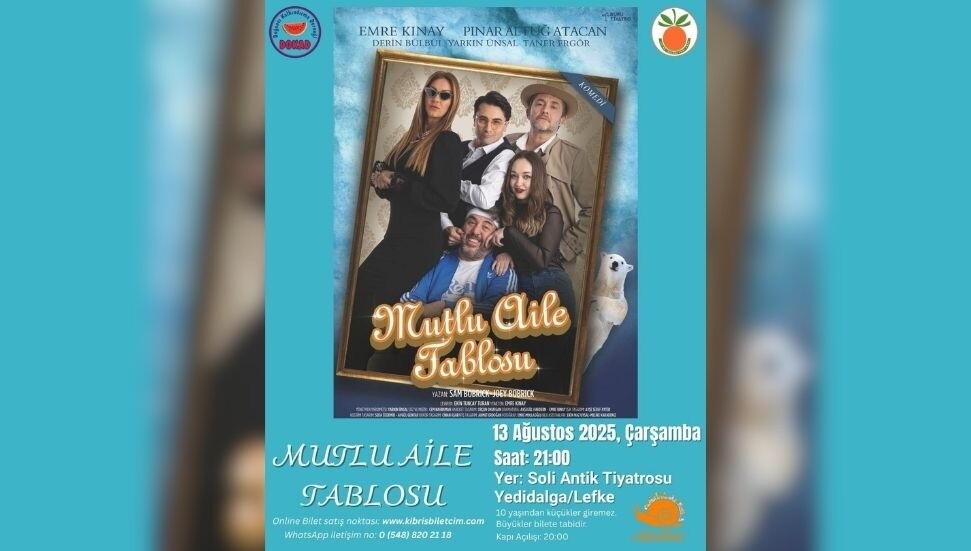 “Mutlu Aile Tablosu” isimli tiyatro oyunu, Soli Antik Tiyatro’da sahneleniyor