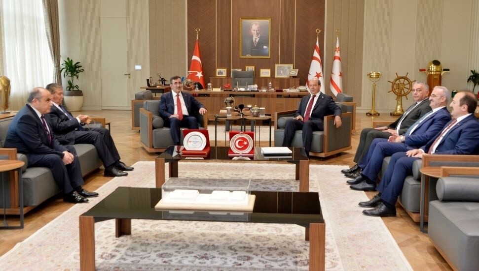 Cumhurbaşkanı Tatar, Türkiye Cumhuriyeti Cumhurbaşkanı Yardımcısı Yılmaz’ı kabul etti