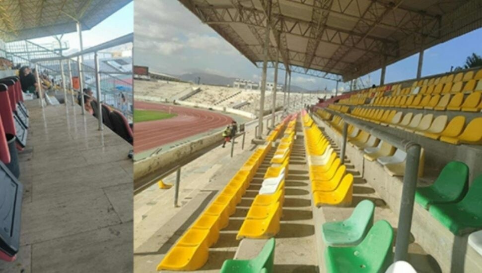 Lefkoşa Atatürk Stadı tribünleri, LTB tarafından temizlendi