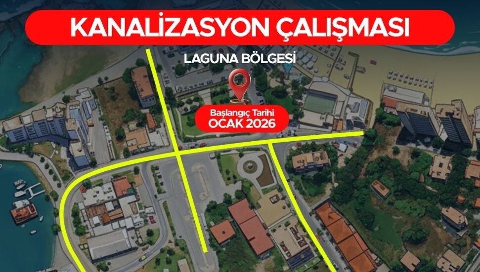 Gazimağusa Laguna bölgesine kanalizasyon hattı döşeniyor: Trafik düzenlemeleri yapılacak