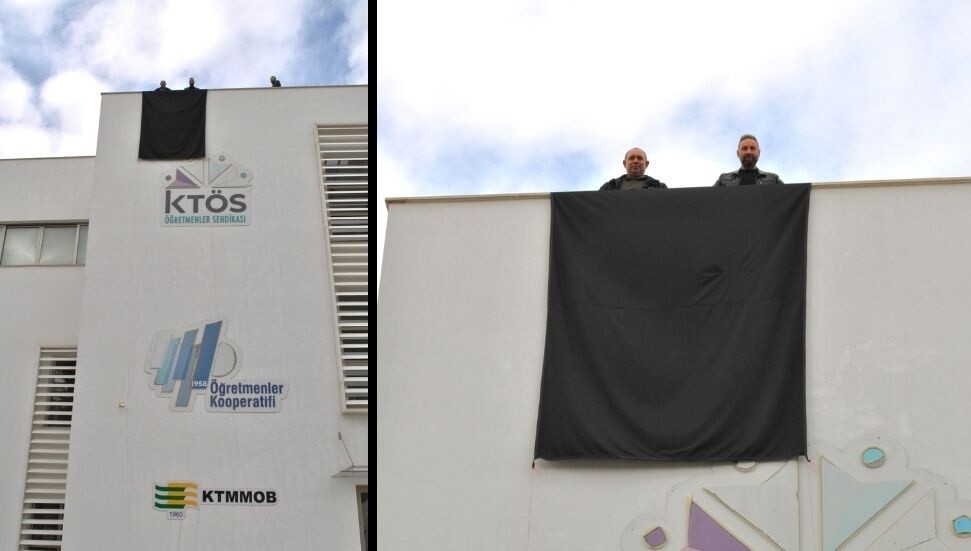 KTMMOB ve KTÖS de "Siyah Bayrak" eylemine destek verdi: Karanlık düzeni protesto ediyoruz