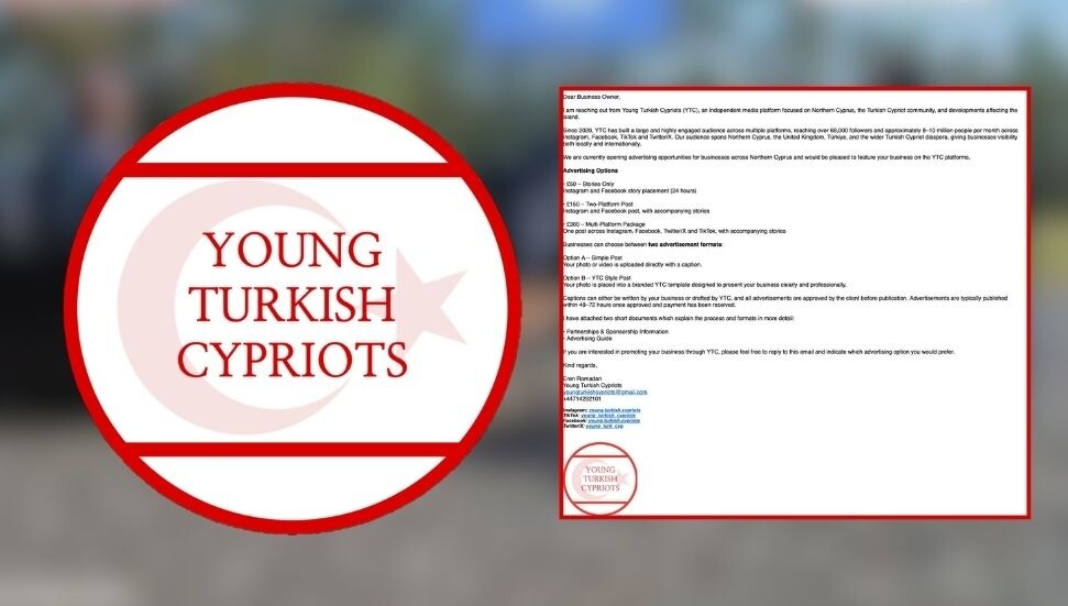 “Young Turkish Cypriots” adı altında reklam topluyorlar: KKTC ekonomisine ve yerel medyaya karşı kayıt dışı faaliyet