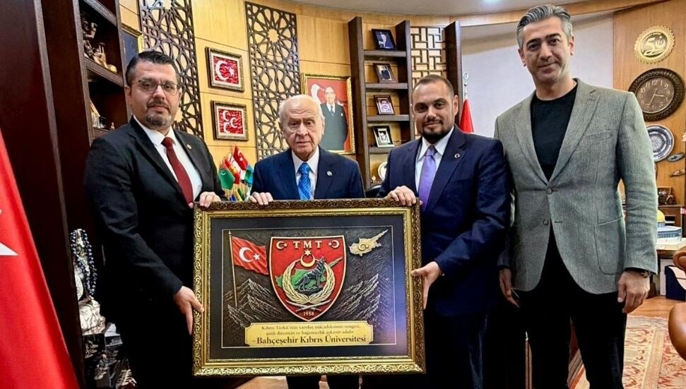 Bahçeşehir Kıbrıs Üniversitesi’nden Devlet Bahçeli’ye anlamlı makam ziyareti