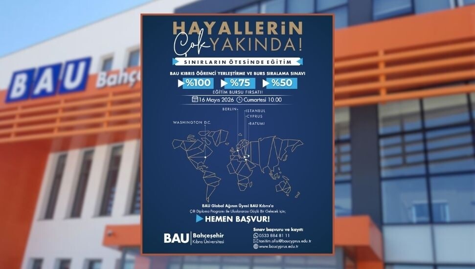 Bahçeşehir Kıbrıs Üniversitesi'nden öğrencilere %100'e varan eğitim bursu fırsatı: Sınav 16 Mayıs'ta!