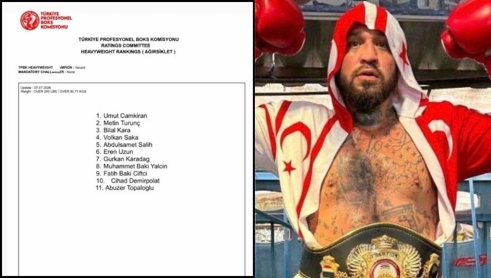 Türkiye Profesyonel Boks Komisyonu'nun ağır sıklet klasmanında "Demir Yumruk" ikinci sıraya yerleşti
