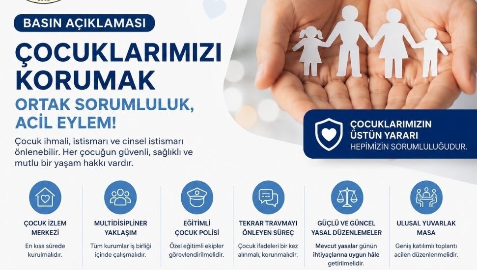 Pediatri Kurumu, Çocuk İzlem Merkezi ve çocuk koruma sistemi oluşturulması çağrısı yaptı