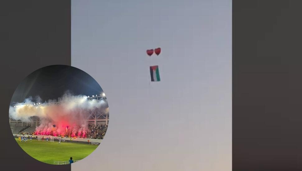 Baf – Maccabi Tel Aviv maçında Filistin bayrağı açıldı; üç kişi siyasi sembol sergileme suçlamasıyla yargılanacak!