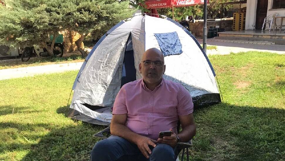 Mehmetçik Belediye Başkanı Sarıçizmeli’den imar planı için çadır eylemi