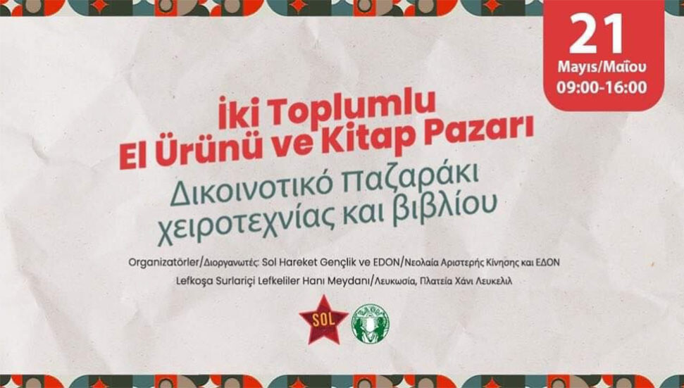 Sol Hareket Gençlik ile EDON gençlik örgütü, iki toplumlu el ürünü ve kitap pazarı etkinliği düzenliyor