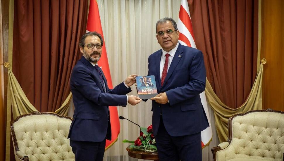 Başbakan Sucuoğlu TRT Genel Müdür Yardımcısı Hasan Öymez’i kabul etti