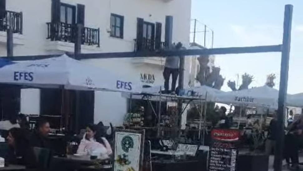 Girne Antik Liman’da izinsiz yapılaşmaya anında müdahale edildi
