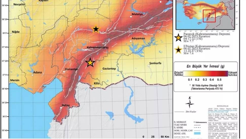 AFAD, merkez üssü Kahramanmaraş olan depremlere ilişkin ön raporunu hazırladı