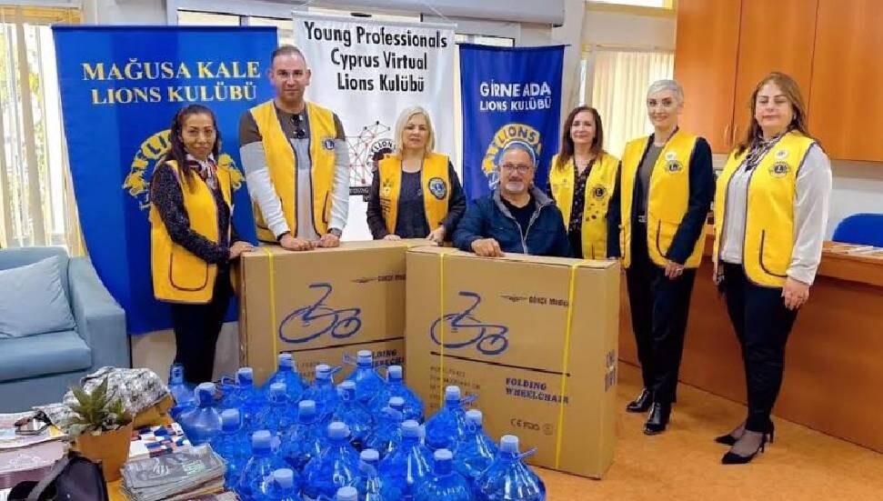 Lions Kulüpleri, Kıbrıs Türk Ortopedik Engelliler Derneği'ne tekerlekli sandalye bağışında bulundu