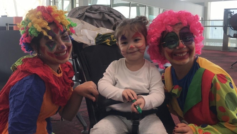 Ercan'da çocuklara yüz boyama etkinliği