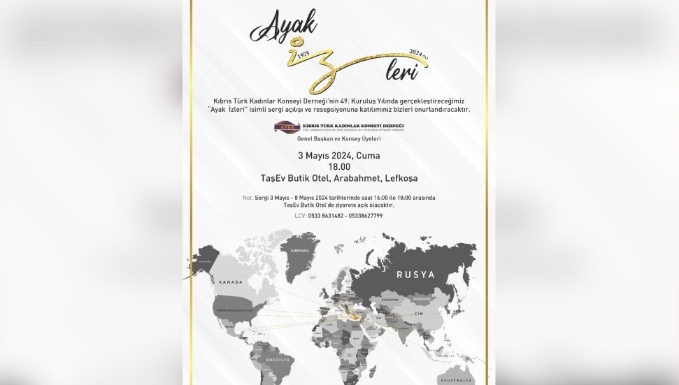 Kıbrıs Türk Kadınlar Konseyi’nin 49’uncu kuruluş yılı nedeniyle yarın “Ayak İzleri” isimli sergi açılacak