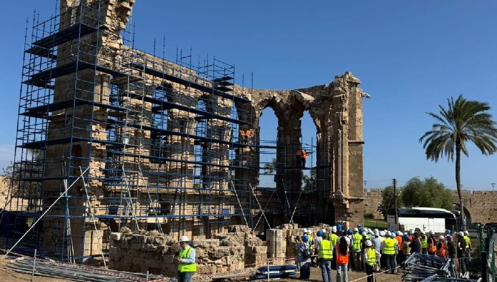 KKTC ve Güney Kıbrıs’tan mühendis ve mimar odaları Gazimağusa’da teknik gezi düzenledi