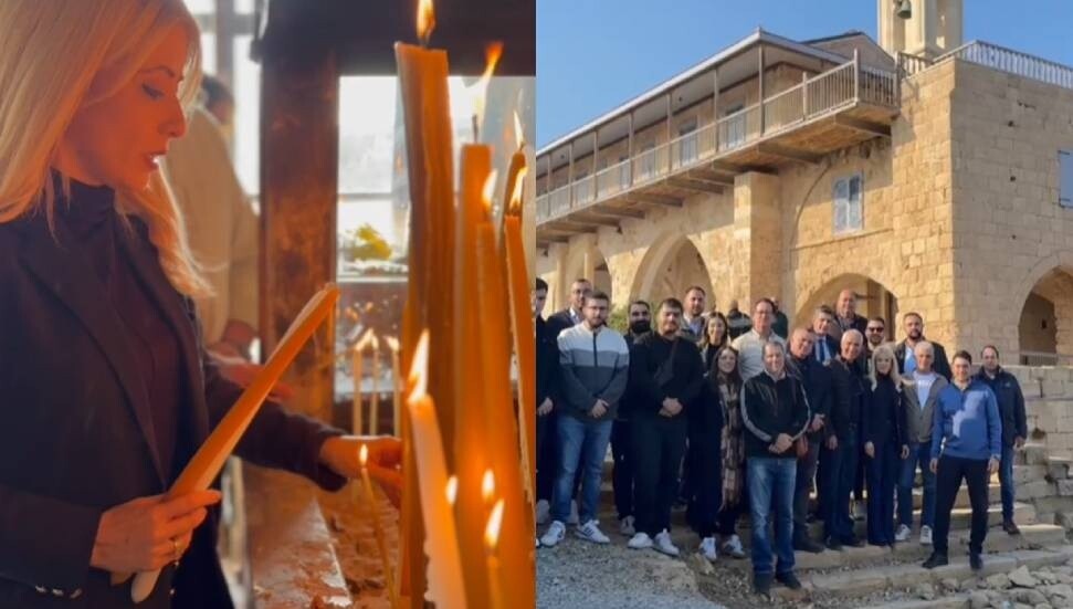DİSİ ve Rum Meclis Başkanı Annita Dimitriu Apostolos Andreas Manastırı’nda ayine katıldı