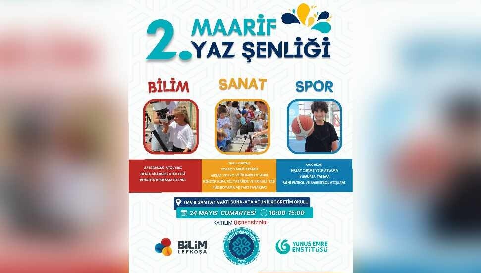 İkinci Maarif Yaz Şenliği yarın yapılıyor