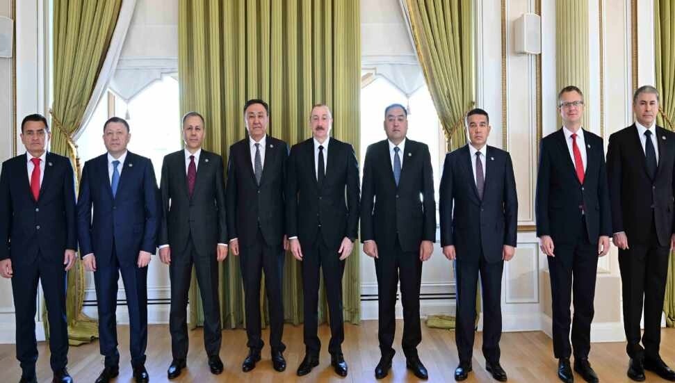 Aliyev, Türk devletlerinin içişleri bakanlarını kabul etti: Kabulde İçişleri Bakanı Dursun Oğuz da yer aldı