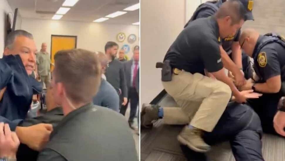 ABD'de bakana soru sormak isteyen senatör ters kelepçeyle gözaltına alındı