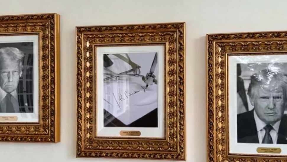 Trump, Beyaz Saray'da Biden portresini dolma kalemle değiştirdi