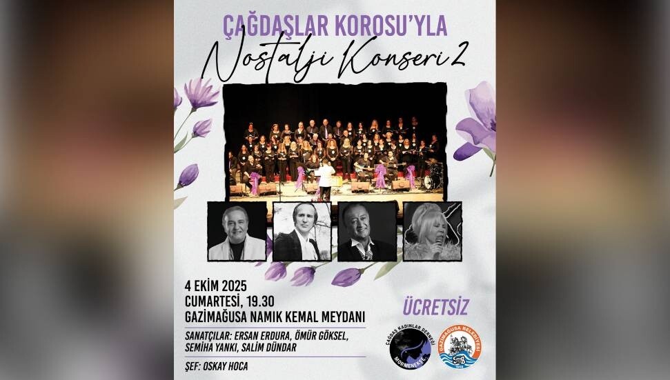 “Nostalji Konseri 2” Cumartesi akşamı Namık Kemal Meydanı’nda müzikseverlerle buluşacak