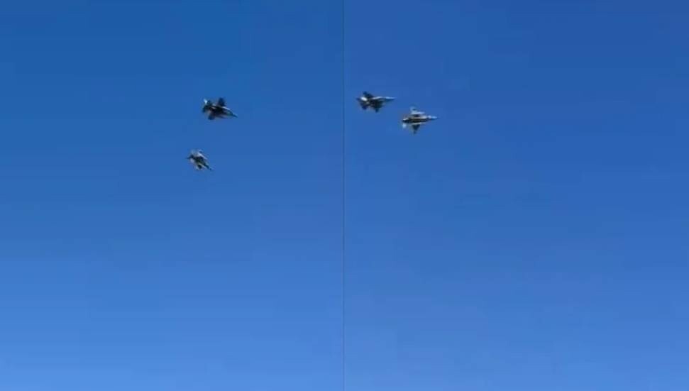 Rumlardan provakasyon: Askeri geçit töreni sırasında, Yunan F-16 savaş uçakları Lefkoşa semalarında uçtu