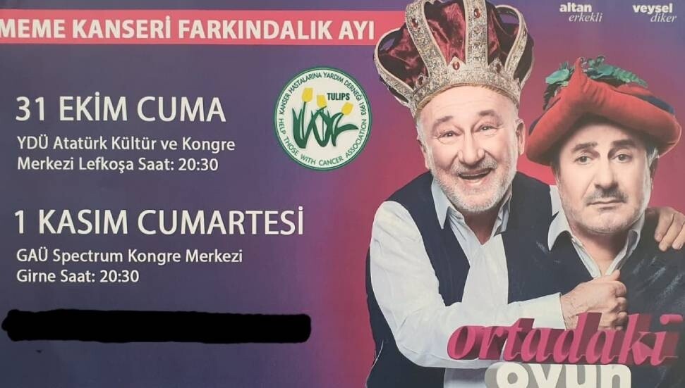 "Ortadaki Oyun" Kanser Hastalarına Yardım Derneği yararına sahnelenecek