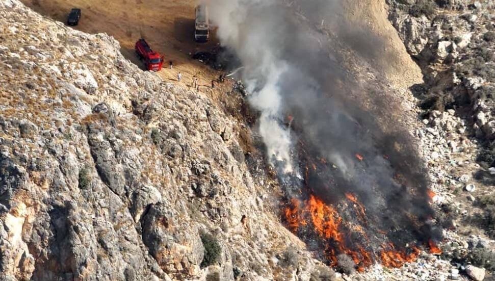 Boğazköy’de çöplük alanında çıkan yangına müdahale edildi