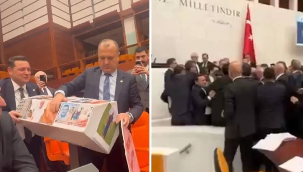 TBMM'DE tabut kavgası, Milletvekilleri birbirine girdi!