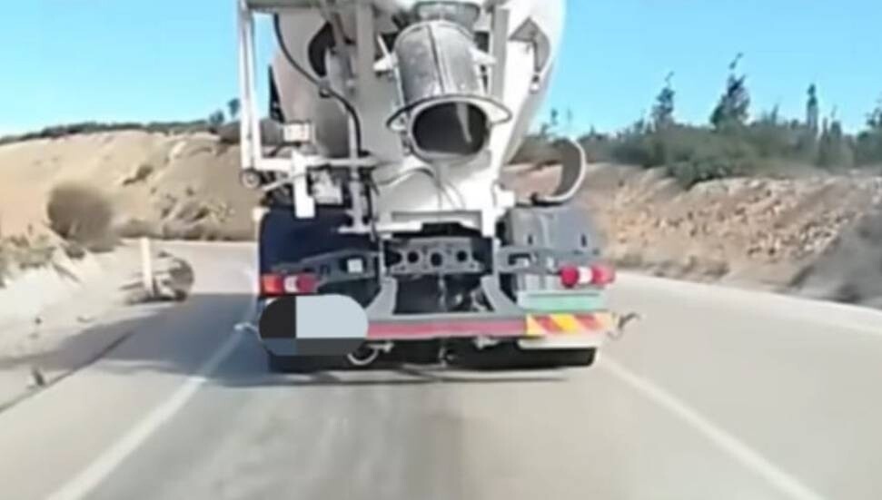 Büyükkonuk–Kaplıca anayolunda beton döken mikser sürücüsüne 6 bin TL ceza!