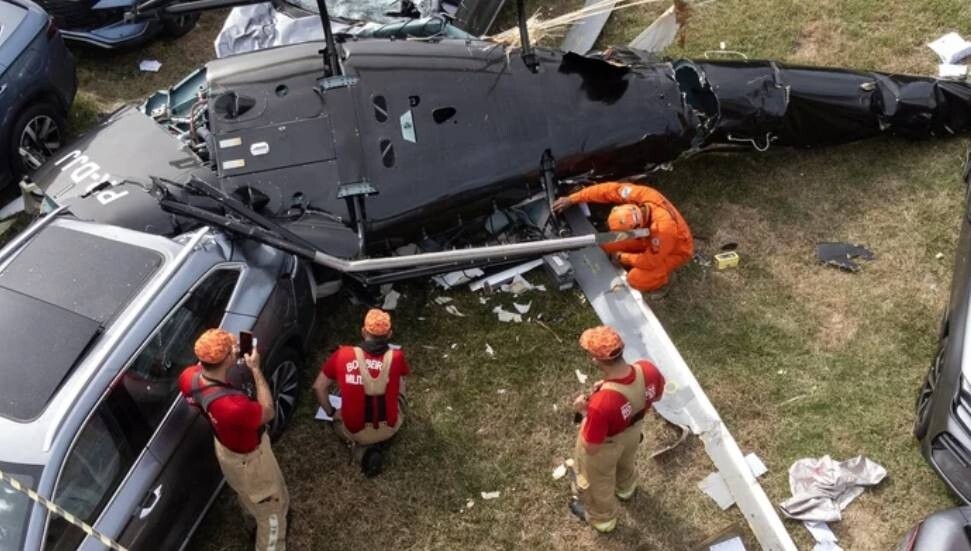 Brezilya'da iki helikopter havada çarpıştı, altı kişi öldü