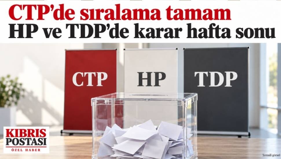 CTP’de sıralama tamam, HP ve TDP’de karar hafta sonu
