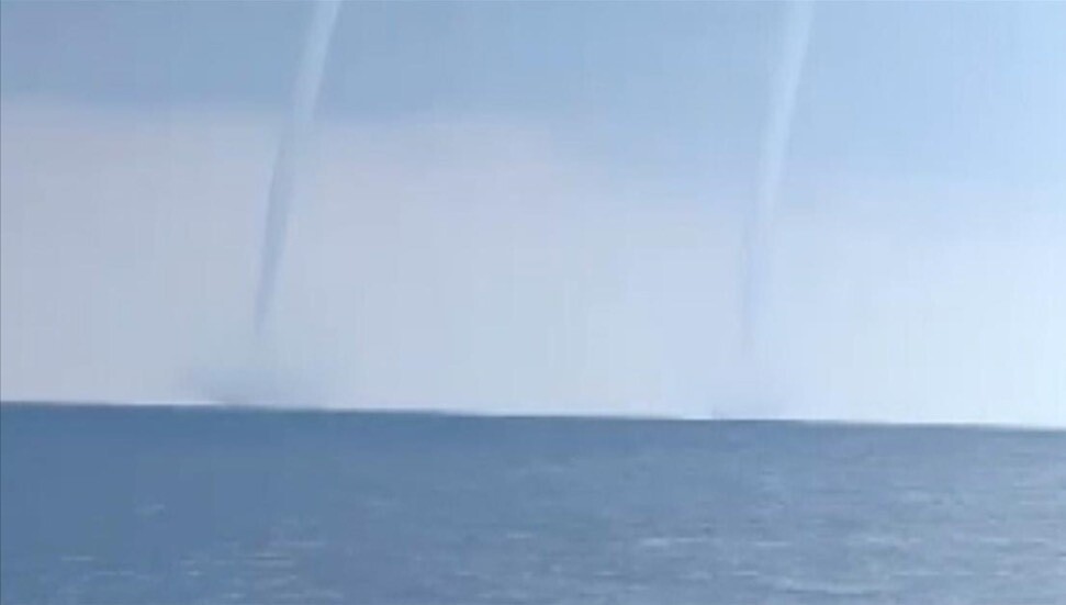 Akdeniz'de aynı anda çok sayıda hortum görüntülendi