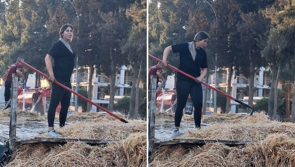 İzinliydi, yangına koştu: Günün kahramanı kadın itfaiyeci