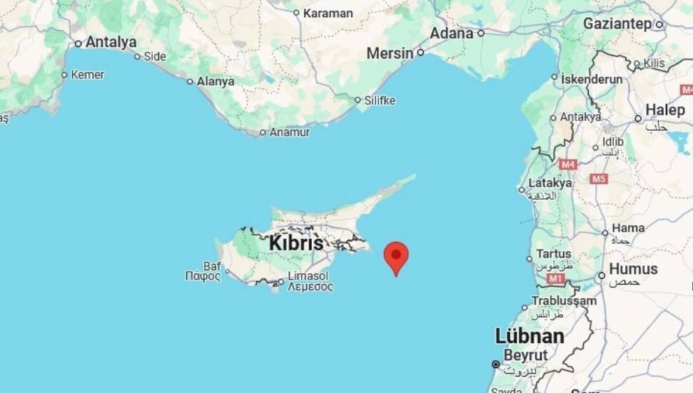 Kıbrıs açıklarında 4,4 büyüklüğünde deprem!