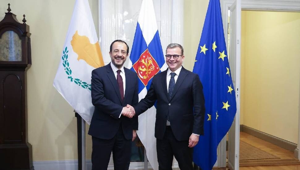 Rum Yönetimi Başkanı Nikos Hristodulidis, Finlandiya’ya resmi ziyarette bulundu