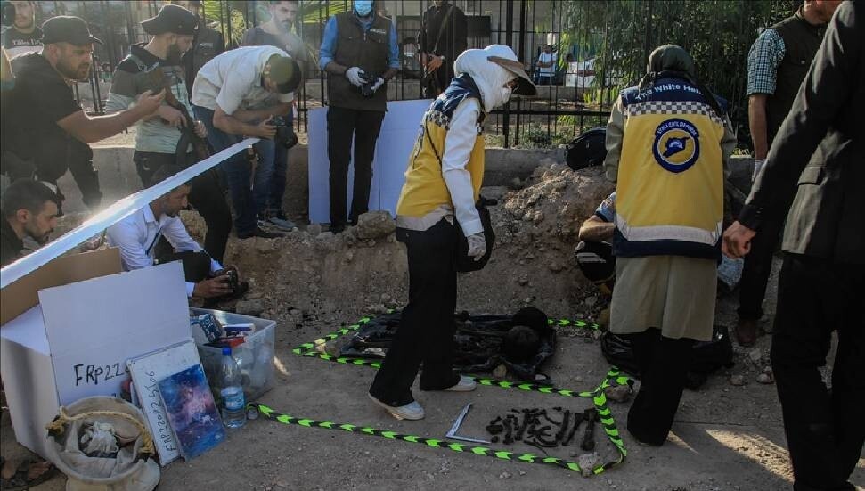 Suriye'nin Şam kırsalında toplu mezar bulundu