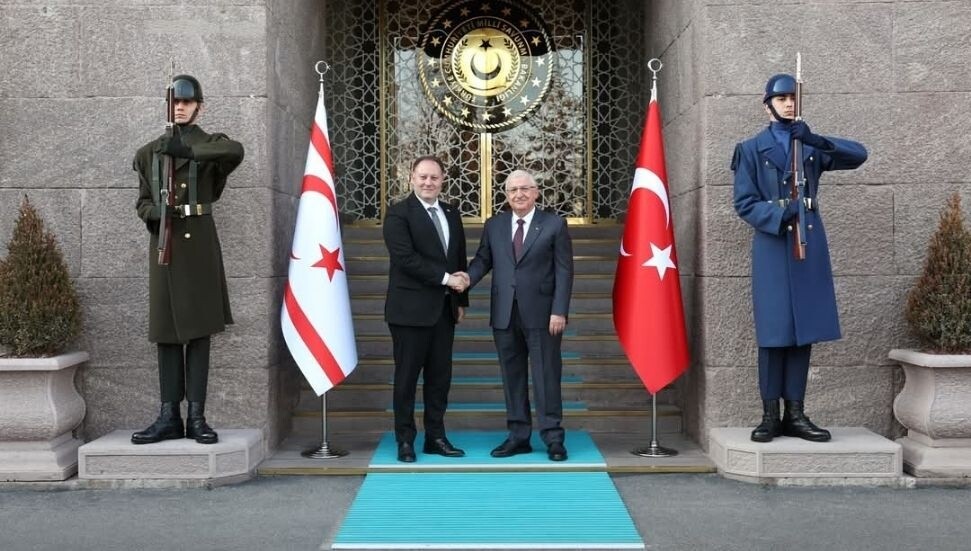 Meclis Başkanı Ziya Öztürkler, Türkiye Milli Savunma Bakanı Yaşar Güler ile bir araya geldi