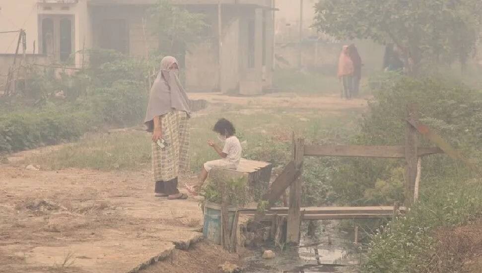 Endonezya'da yangınlar nedeniyle 300 binden fazla akut solunum yolu enfeksiyonu vakası tespit edildi