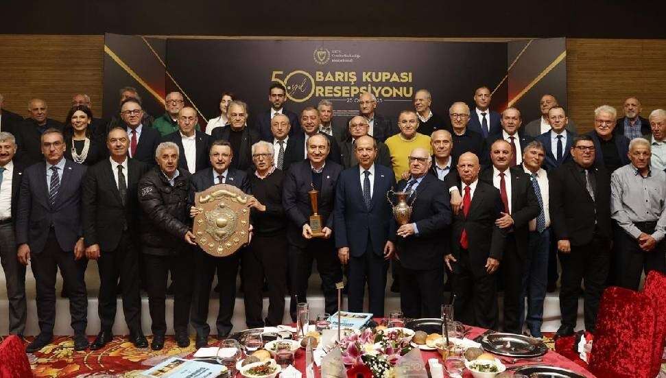 Trabzonspor'un Kıbrıs Barış Kupası'nı kazanmasının 50. yılı anısına resepsiyon düzenlendi