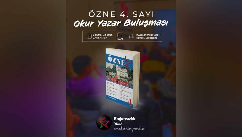 Özne 4. sayı okur yazar buluşması gerçekleştiriliyor