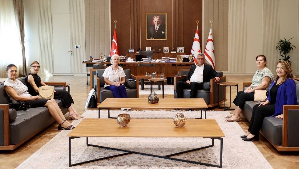 Tufan Erhürman, KÖDER Başkanı ve beraberindeki heyeti kabul etti
