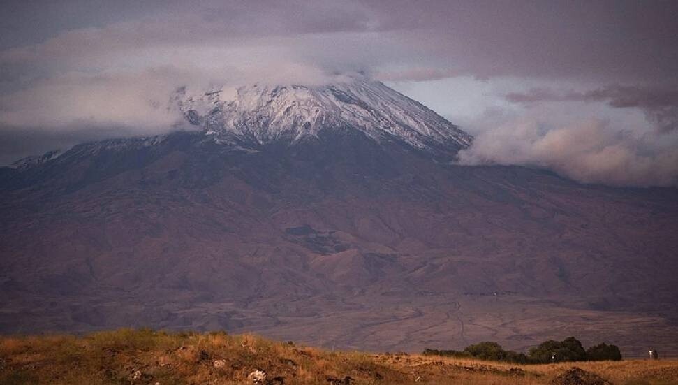 Ağrı Dağı'nda kar yağışı etkili oldu