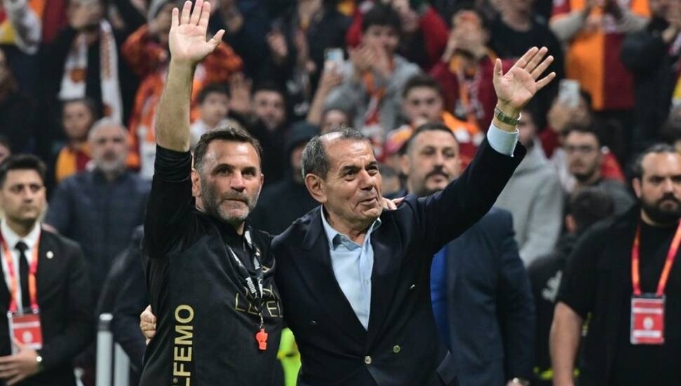 Dursun Özbek ve Okan Buruk, "dipte" aldıkları Galatasaray'ı rekorlarla zirveye taşıdı