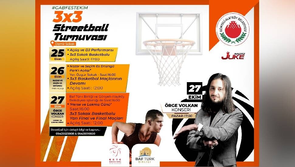 Gönyeli-Alayköy Belediyesi street ball turnuvası düzenliyor